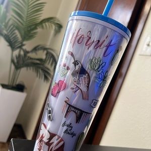 California White Designs Starbucks Cup